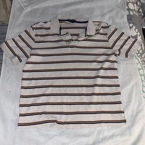 Mens Striped Polo